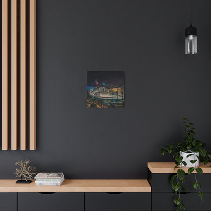 Detroit at Night Metal Art