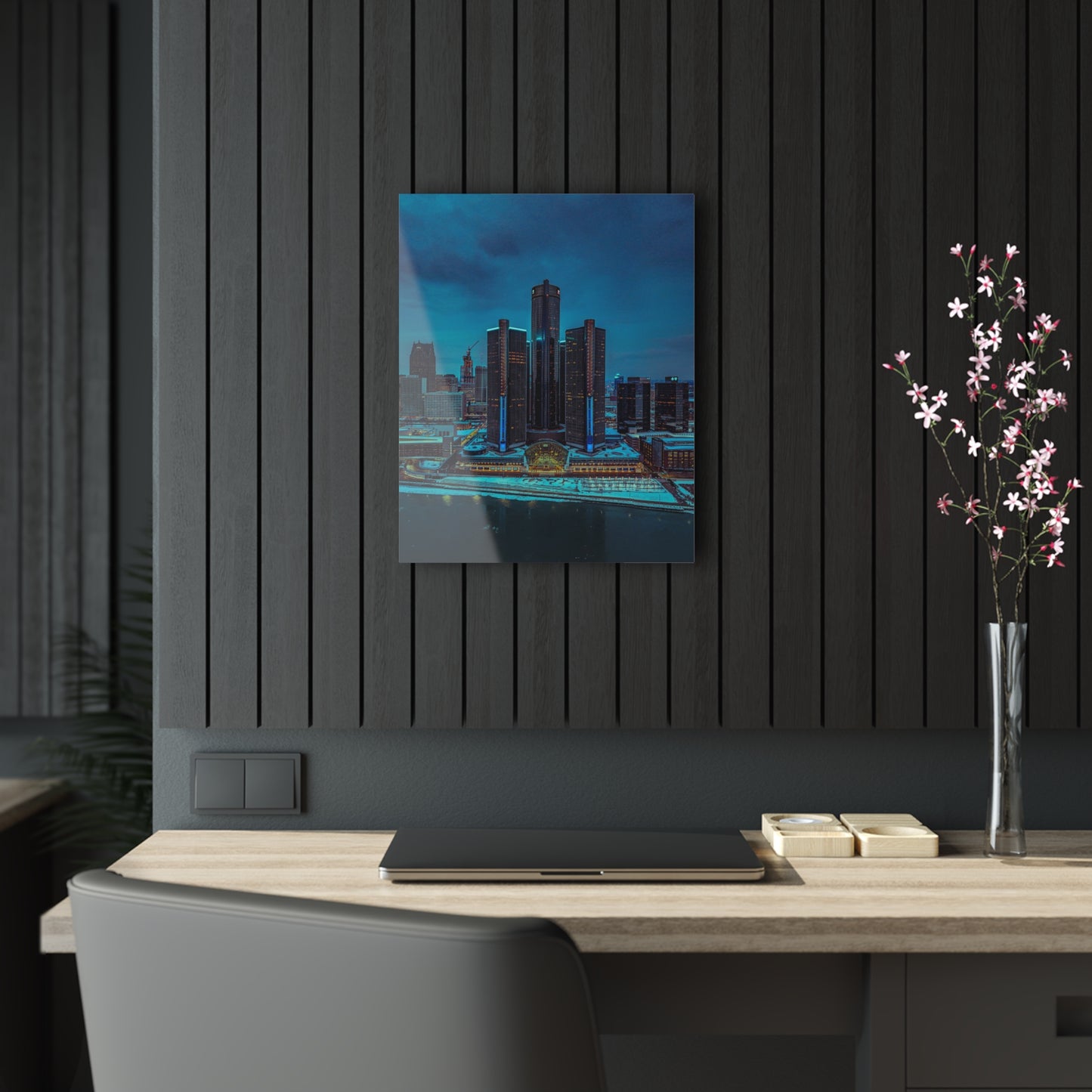 Ren Cen Blue Sky Acrylic