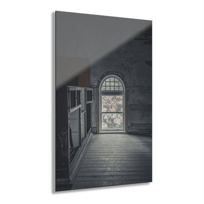 Elevated Elegance: The Arched Window’s Timeless Gaze in Marine City’s Historic Hall