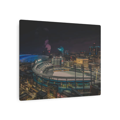 Detroit at Night Metal Art