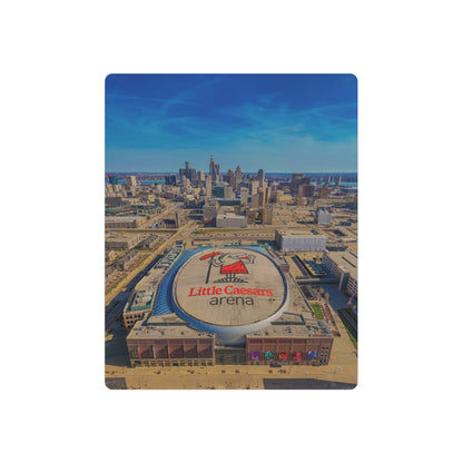 Urban Symphony: Detroit’s Skyline and Little Caesars Arena Dance in Metal Prints