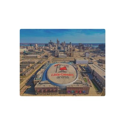 Urban Symphony: Detroit’s Skyline and Little Caesars Arena Dance in Metal Prints