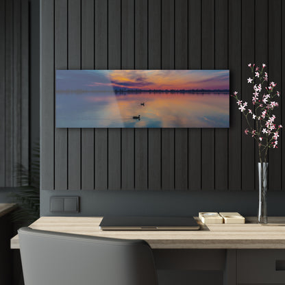 Tranquil Dawn: Mallard Ducks Grace the St. Clair River