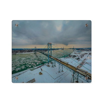 Ambassador Bridge in the Winter Acrylic