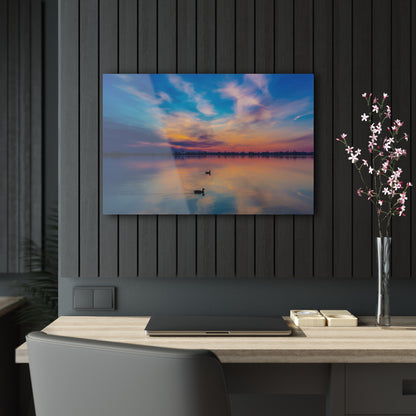 Tranquil Dawn: Mallard Ducks Grace the St. Clair River