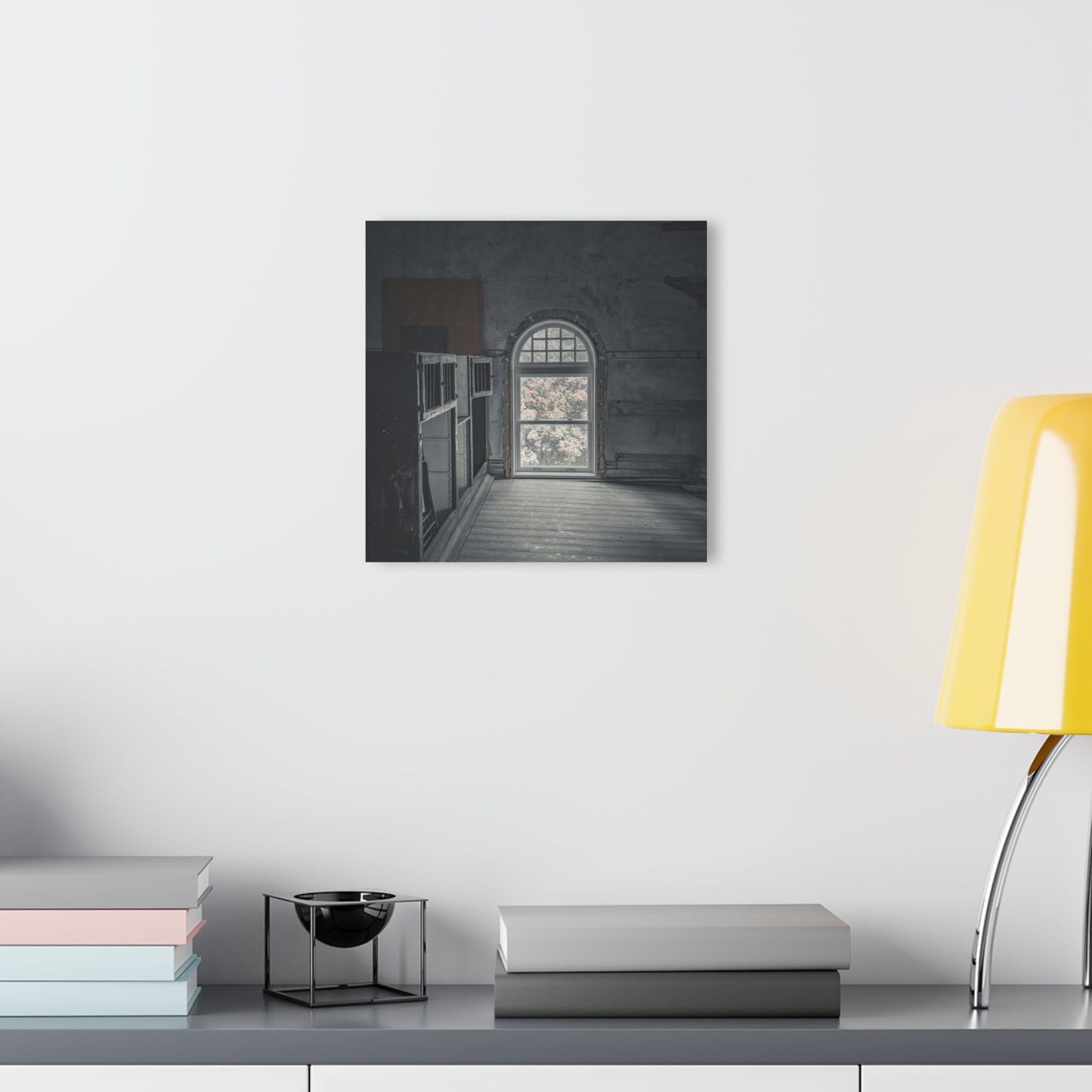 Elevated Elegance: The Arched Window’s Timeless Gaze in Marine City’s Historic Hall