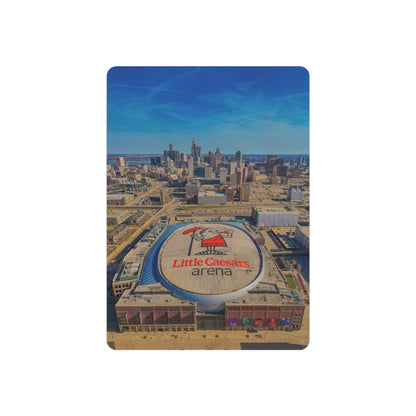 Urban Symphony: Detroit’s Skyline and Little Caesars Arena Dance in Metal Prints