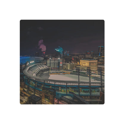 Detroit at Night Metal Art