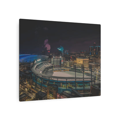 Detroit at Night Metal Art