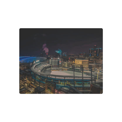 Detroit at Night Metal Art