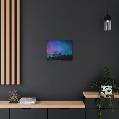 Lunar Whisper Amidst the Aurora’s Embrace Metal Art