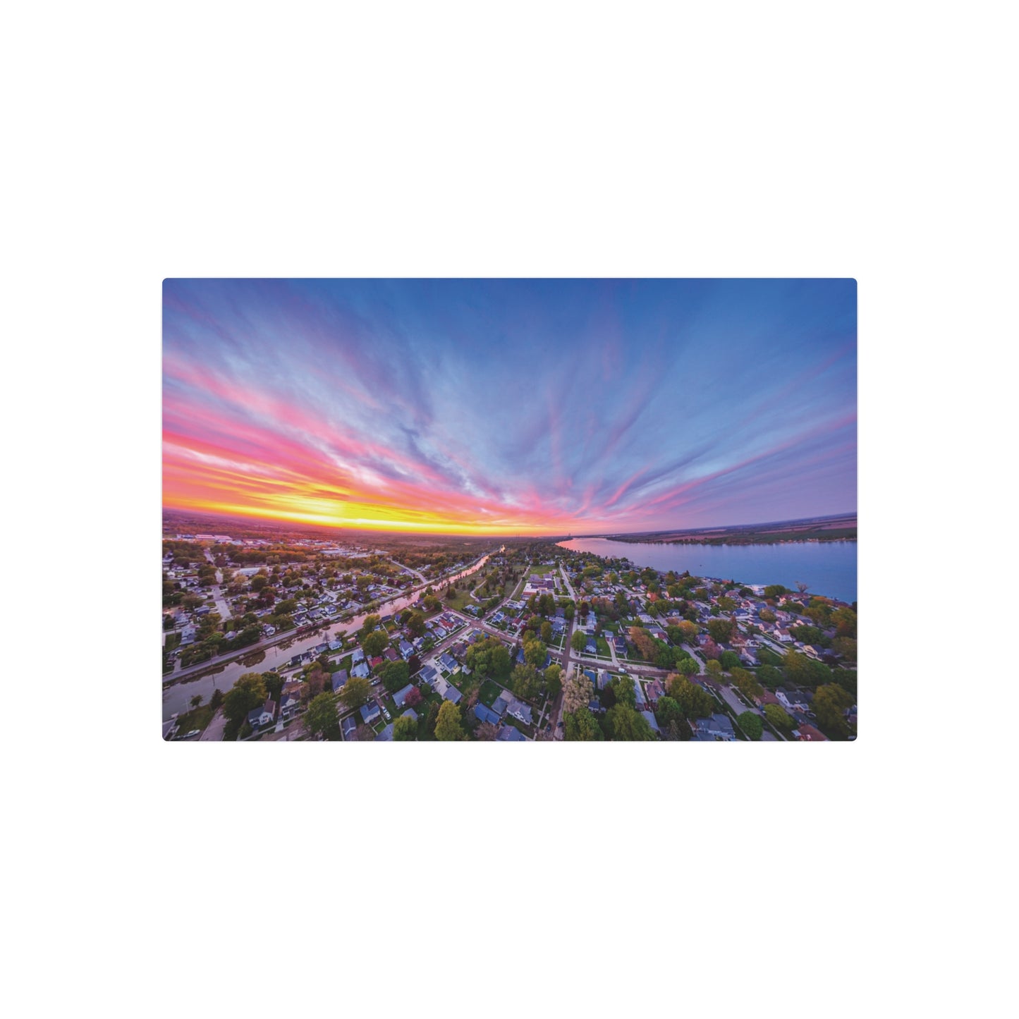 St. Clair County Sunset Metal Art Sign — Scenic Sunset Wall Decor