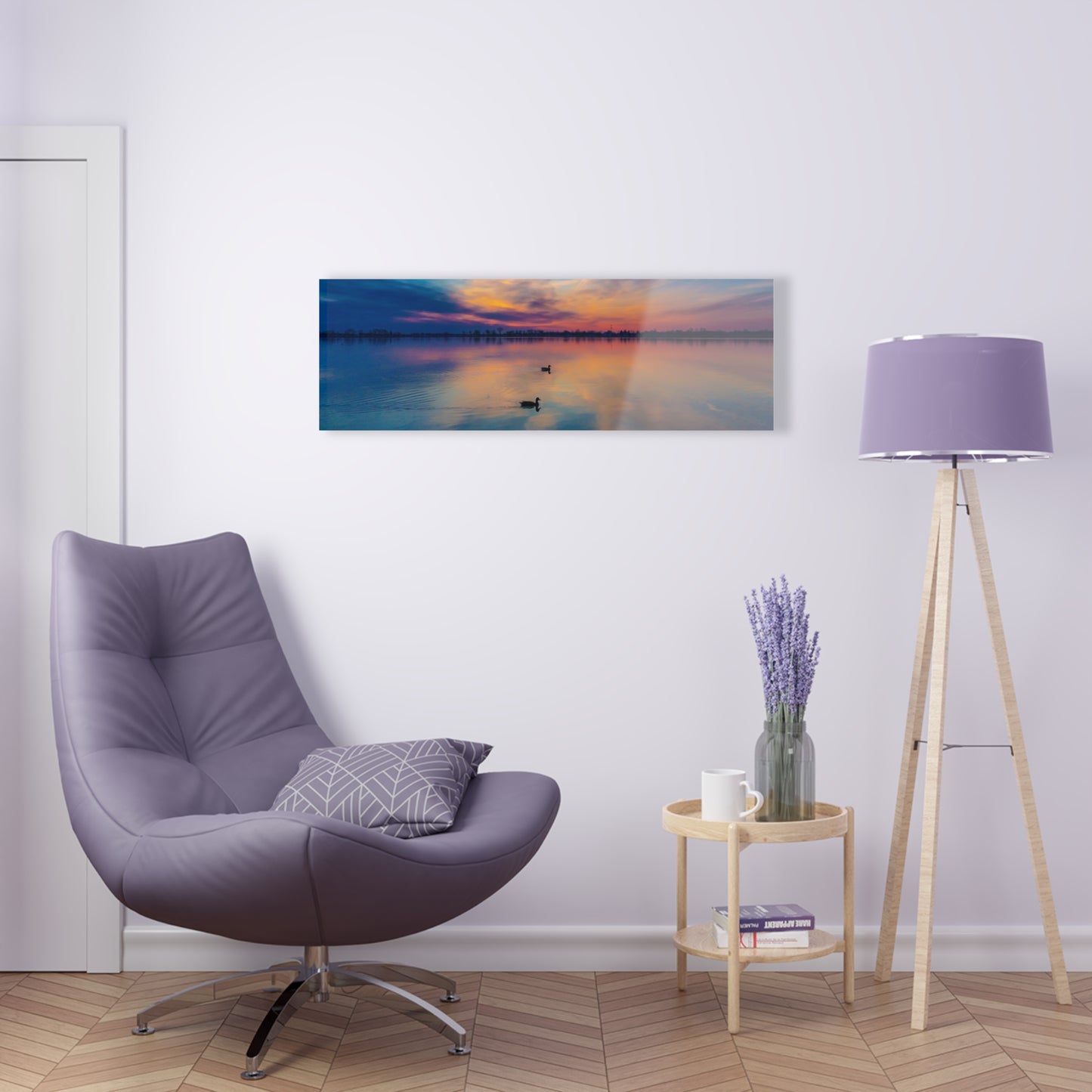 Tranquil Dawn: Mallard Ducks Grace the St. Clair River