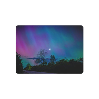 Lunar Whisper Amidst the Aurora’s Embrace Metal Art