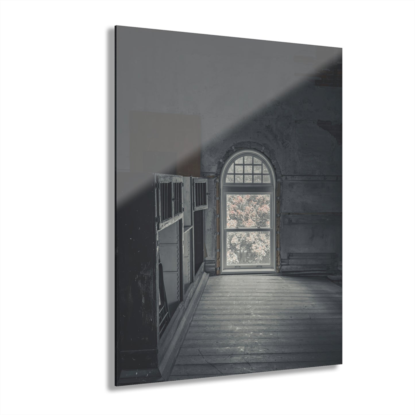 Elevated Elegance: The Arched Window’s Timeless Gaze in Marine City’s Historic Hall