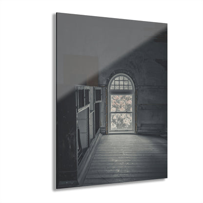 Elevated Elegance: The Arched Window’s Timeless Gaze in Marine City’s Historic Hall