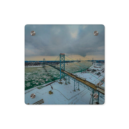 Ambassador Bridge in the Winter Acrylic