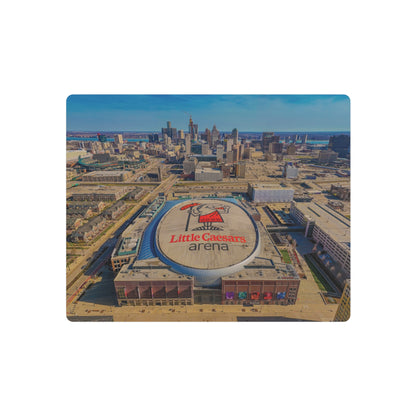 Urban Symphony: Detroit’s Skyline and Little Caesars Arena Dance in Metal Prints