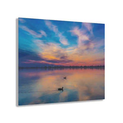 Tranquil Dawn: Mallard Ducks Grace the St. Clair River