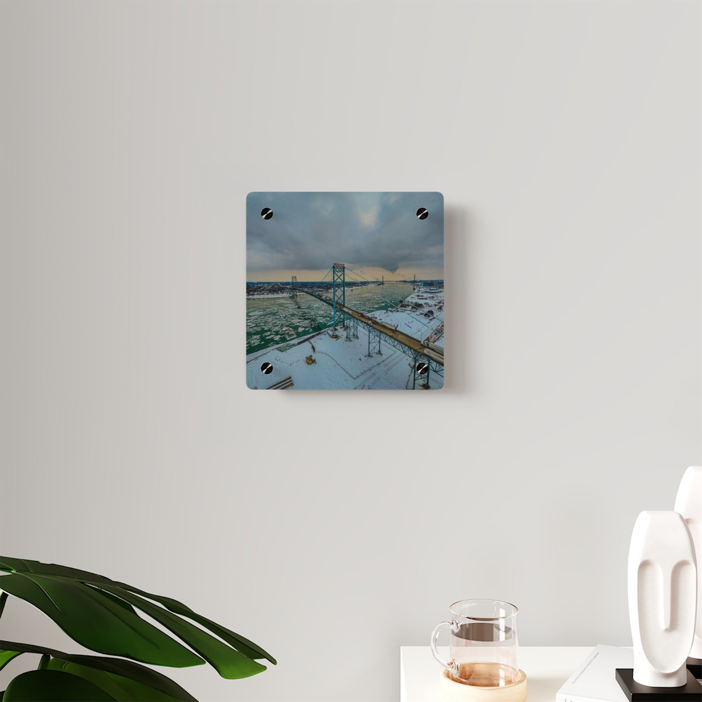 Ambassador Bridge in the Winter Acrylic