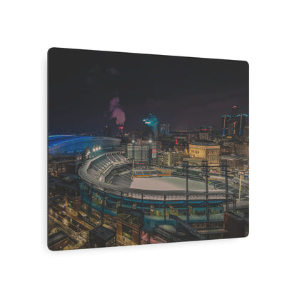 Detroit at Night Metal Art