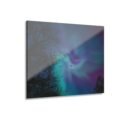 Michigan’s Celestial Waltz: Aurora Borealis Over the Great Lakes Acrylic Print