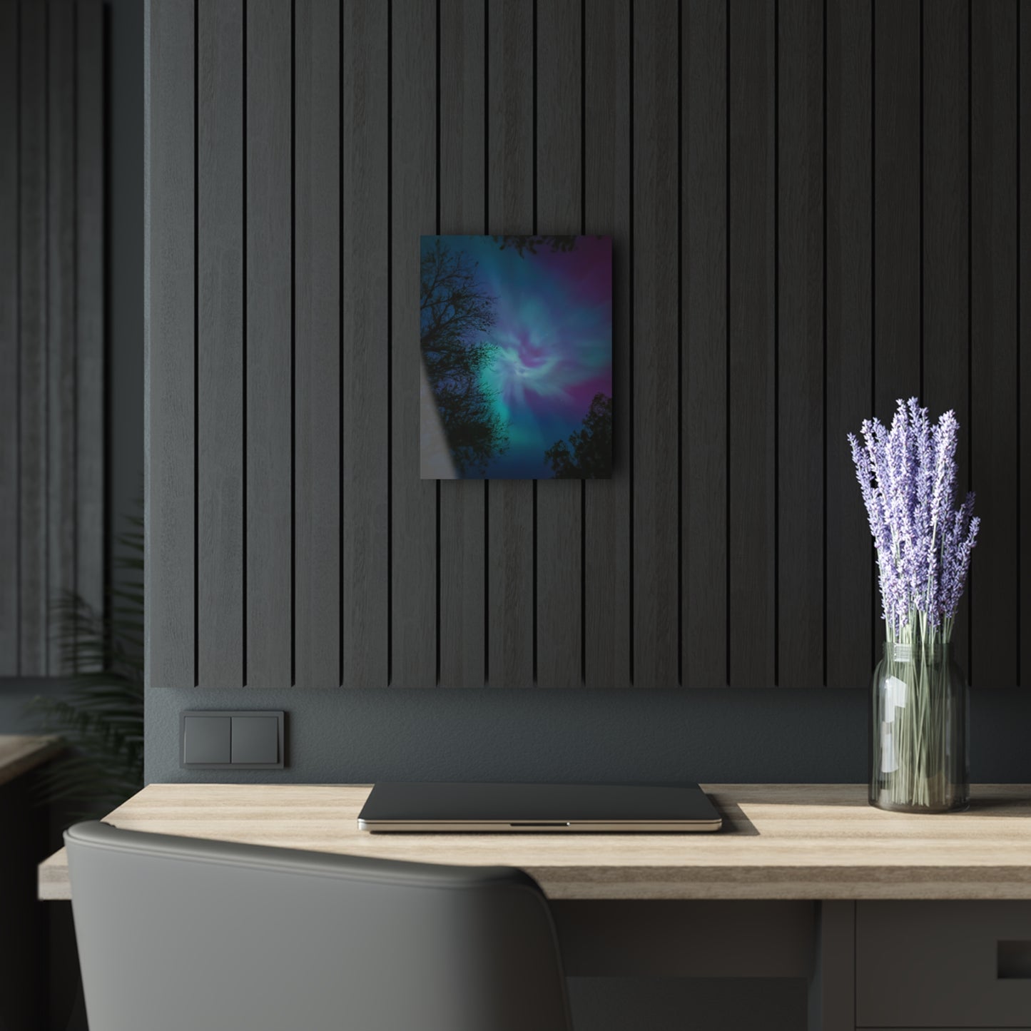 Michigan’s Celestial Waltz: Aurora Borealis Over the Great Lakes Acrylic Print