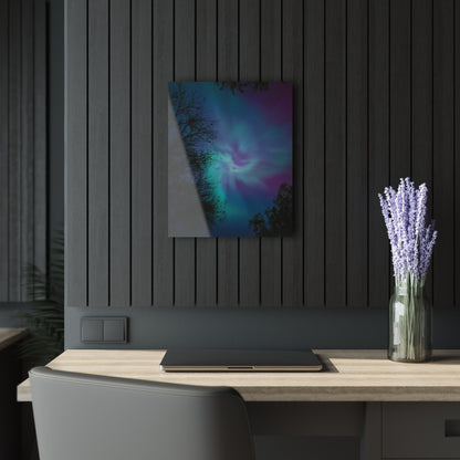 Michigan’s Celestial Waltz: Aurora Borealis Over the Great Lakes Acrylic Print