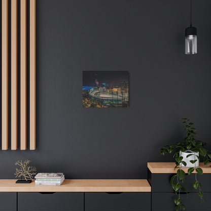 Detroit at Night Metal Art