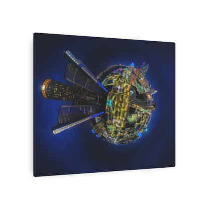 Metropolitan Majesty: A 360° Metallic Tribute to Detroit’s Nighttime Splendor