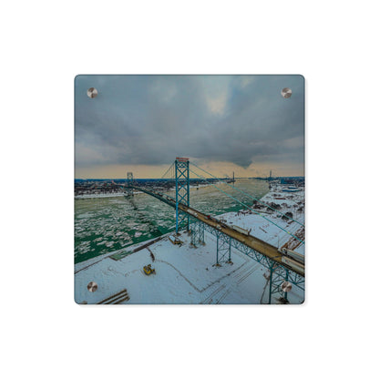 Ambassador Bridge in the Winter Acrylic