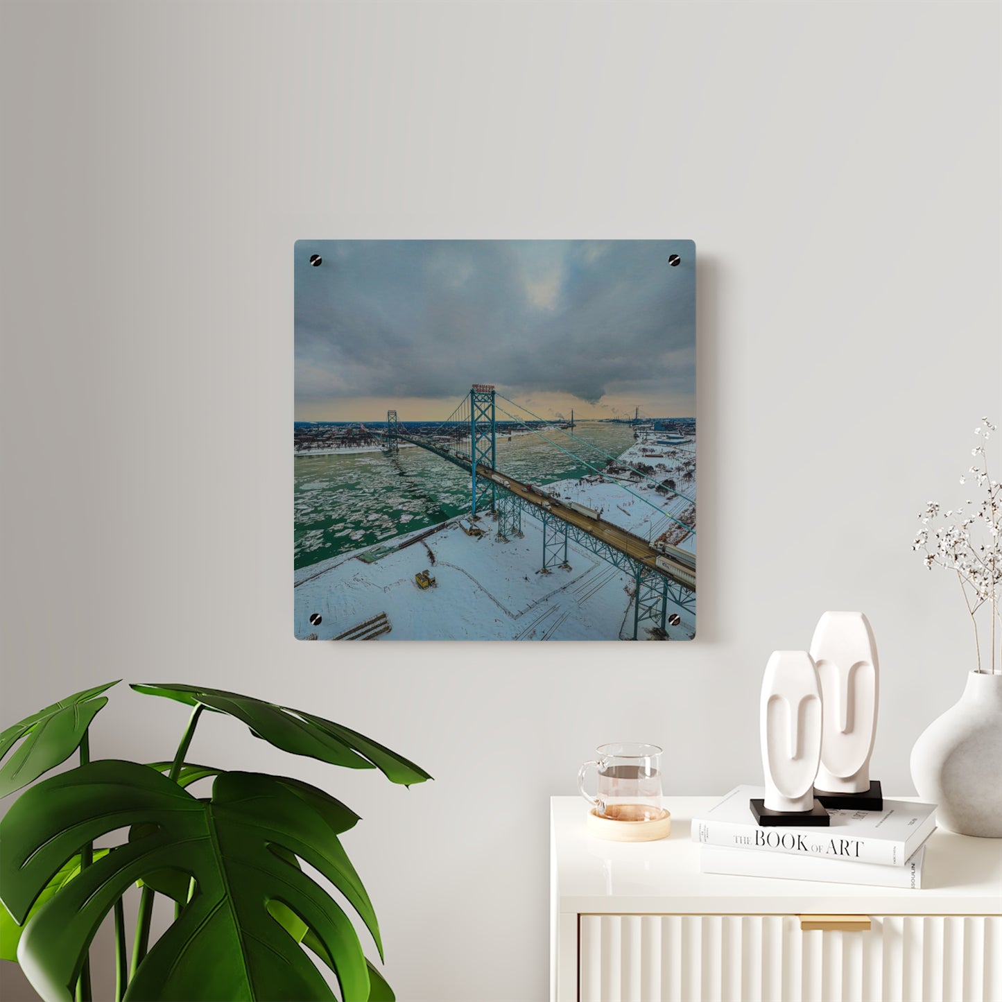 Ambassador Bridge in the Winter Acrylic