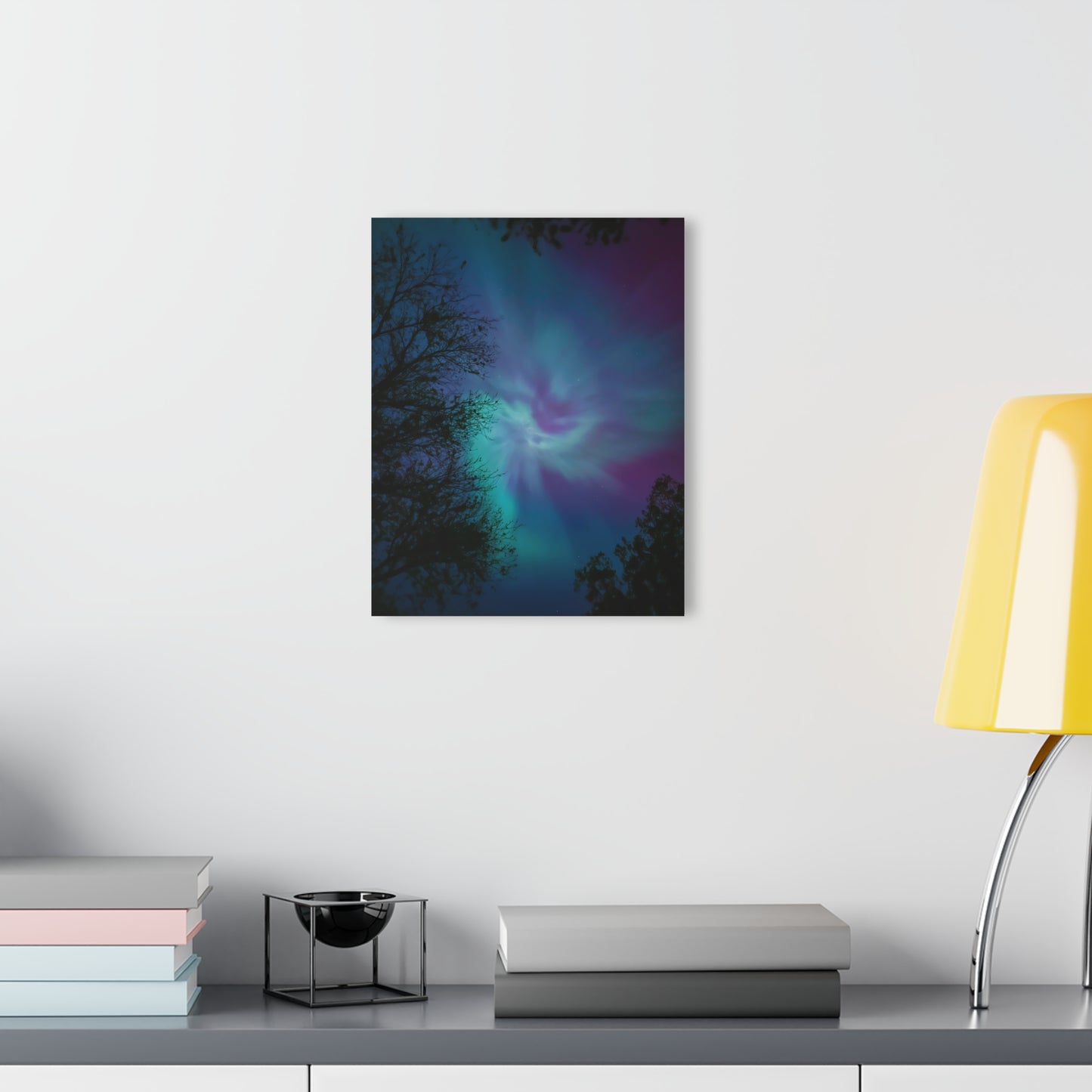 Michigan’s Celestial Waltz: Aurora Borealis Over the Great Lakes Acrylic Print