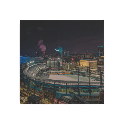 Detroit at Night Metal Art