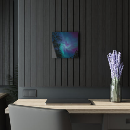 Michigan’s Celestial Waltz: Aurora Borealis Over the Great Lakes Acrylic Print