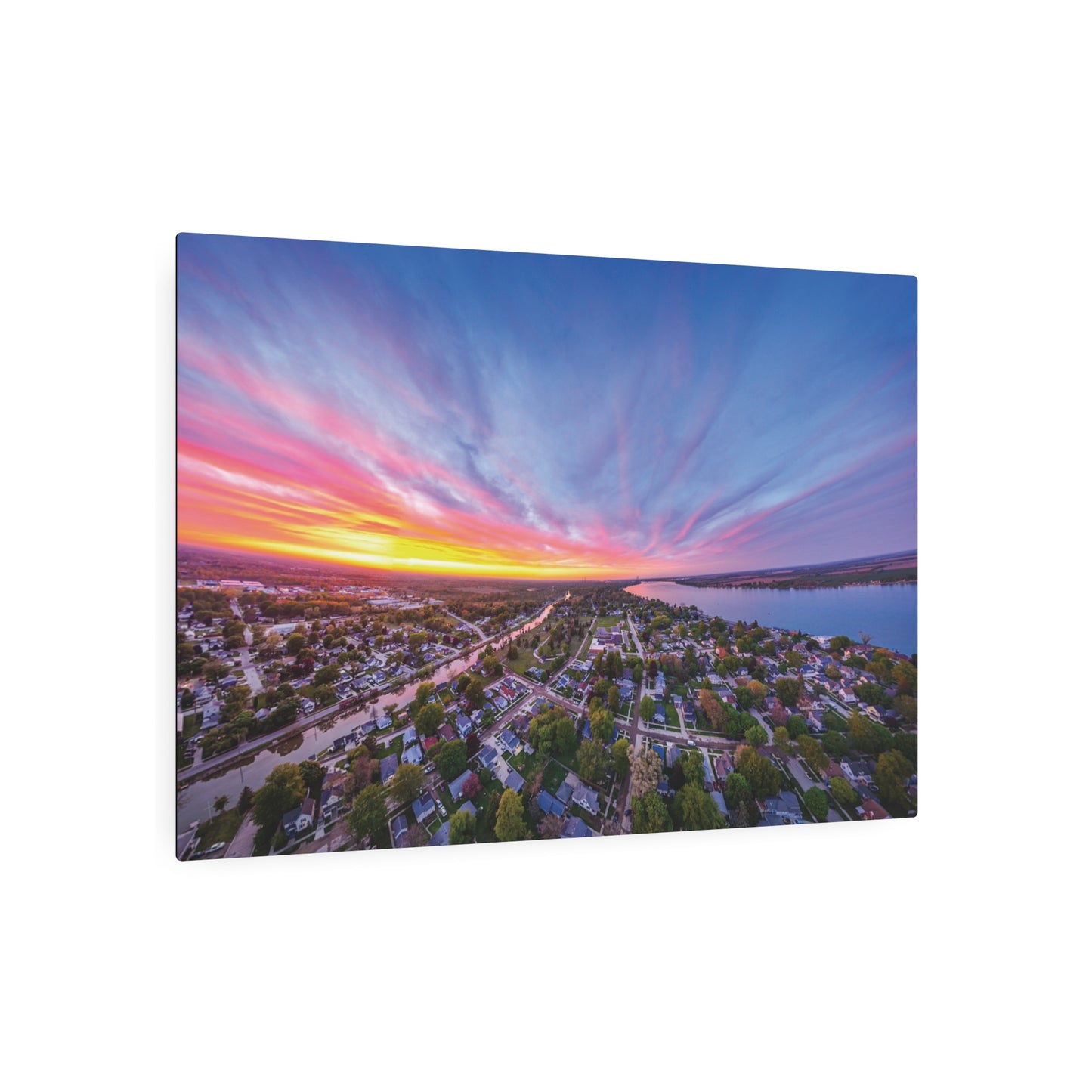 St. Clair County Sunset Metal Art Sign — Scenic Sunset Wall Decor