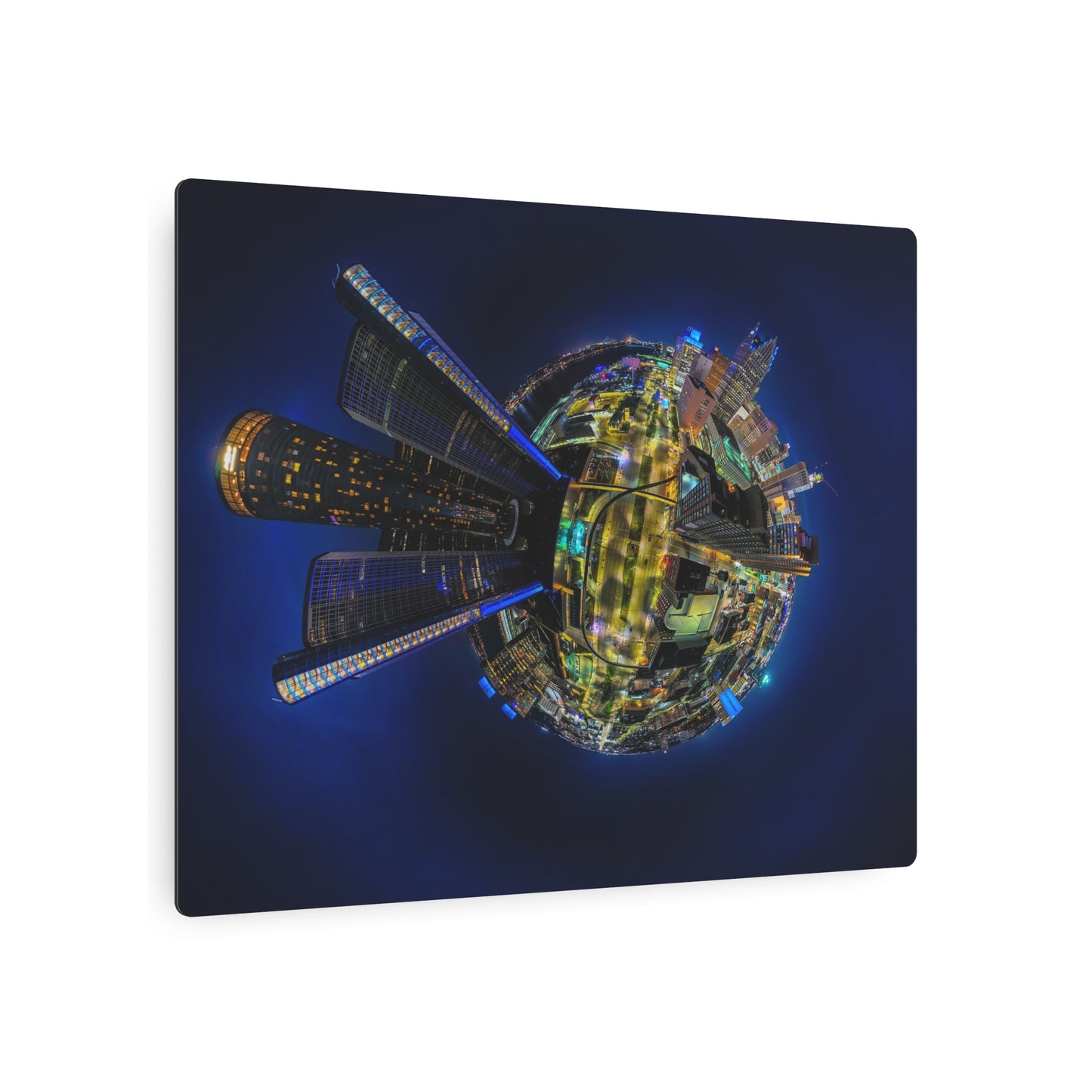 Metropolitan Majesty: A 360° Metallic Tribute to Detroit’s Nighttime Splendor