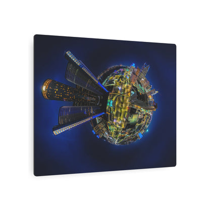 Metropolitan Majesty: A 360° Metallic Tribute to Detroit’s Nighttime Splendor