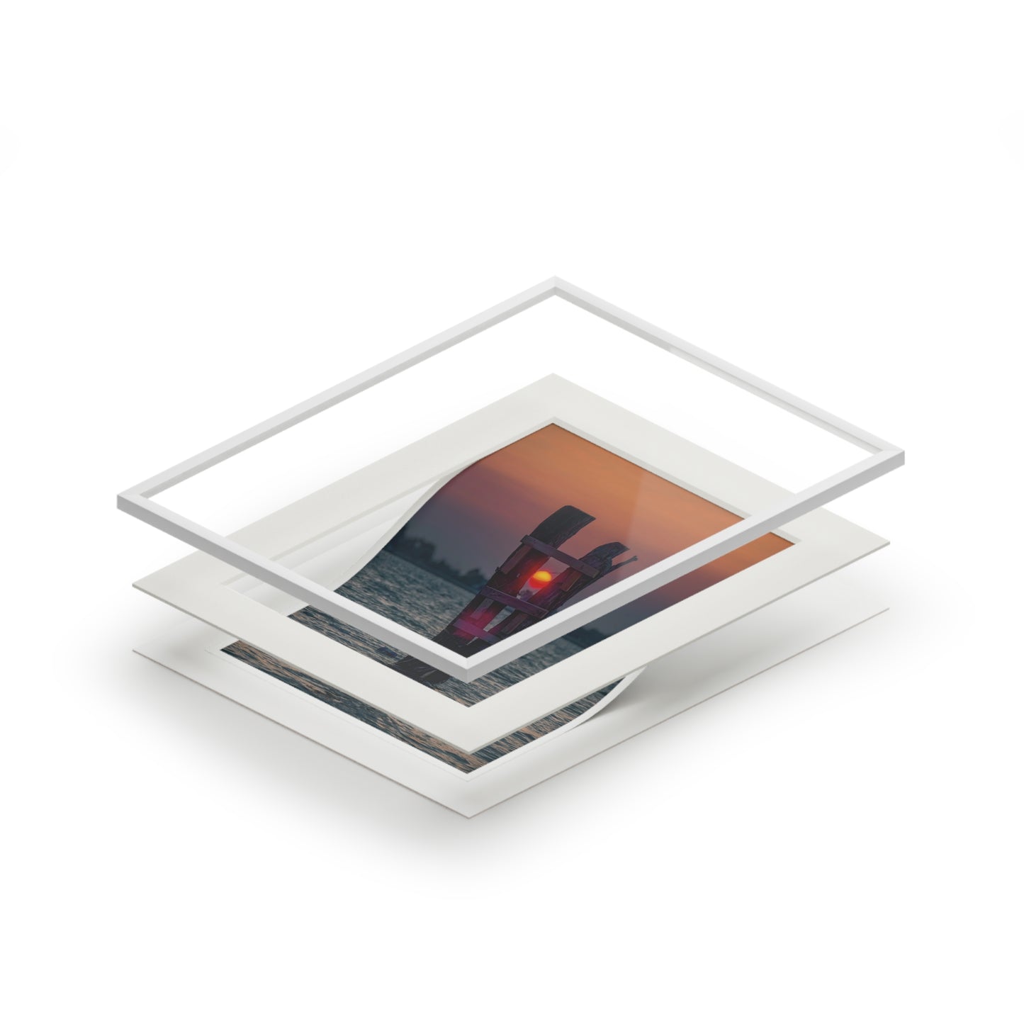 Fine Art Prints - Sunrise at Marine City Beach Pylons