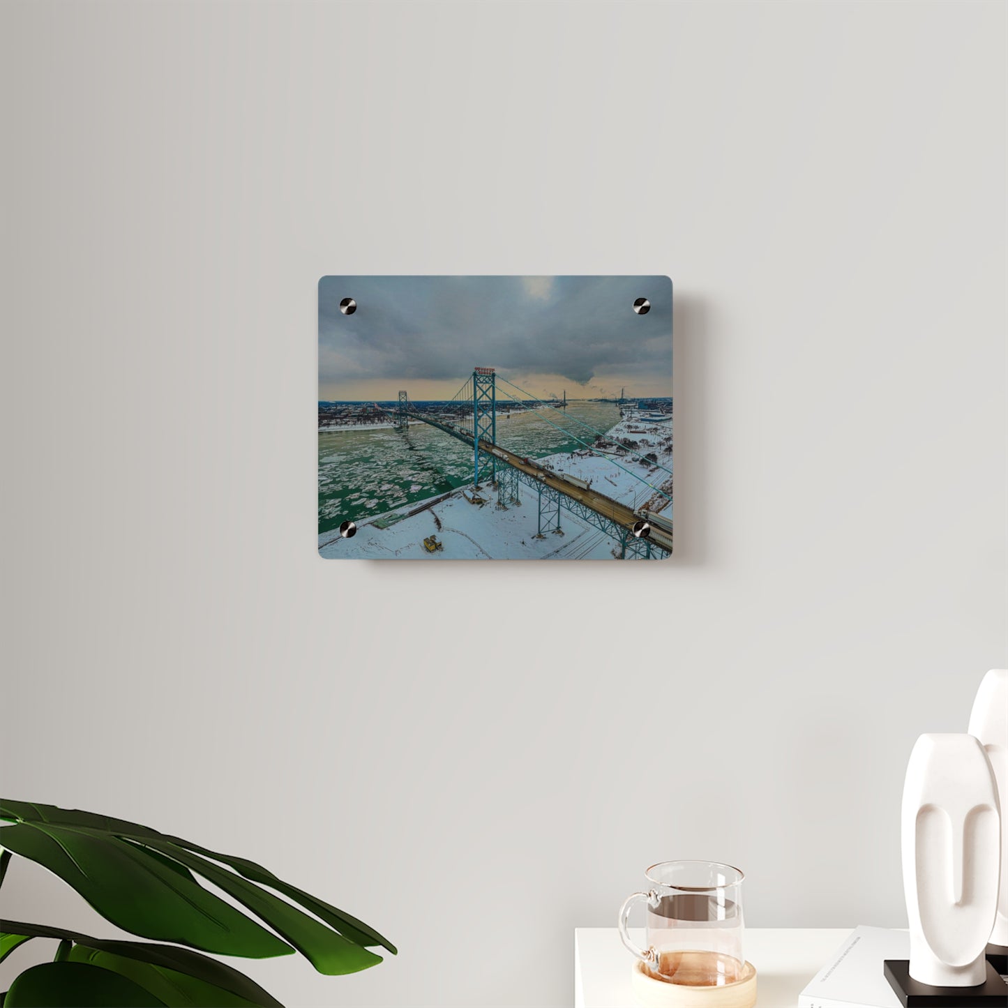 Ambassador Bridge in the Winter Acrylic